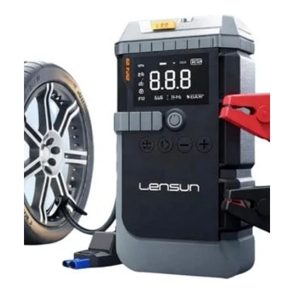 Bagajon Lensun Ls99 Akü Takviye Cihazı 19.800 mAh 4'ü 1 Arada Powerbank, Hava Kompresörü, Lcd Ekran,150psi - Görsel 5