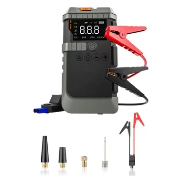 Bagajon Lensun Ls99 Akü Takviye Cihazı 19.800 mAh 4'ü 1 Arada Powerbank, Hava Kompresörü, Lcd Ekran,150psi - Görsel 8