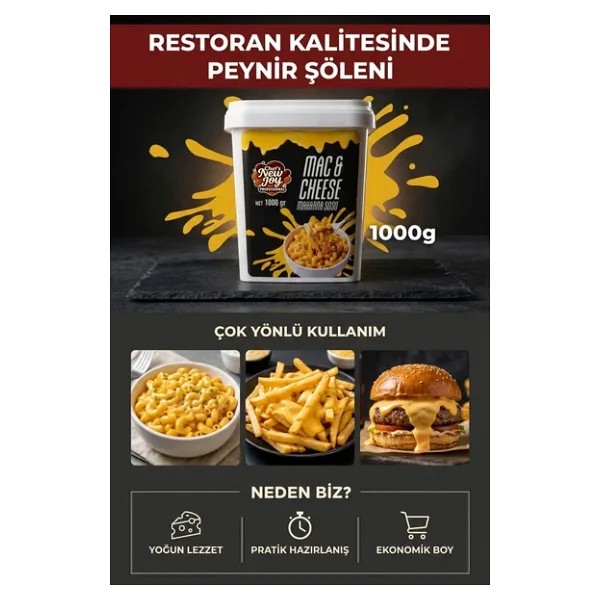 Mac Cheese Makarna Sosu Toz 1000 Gr Mac And Cheese - Görsel 4