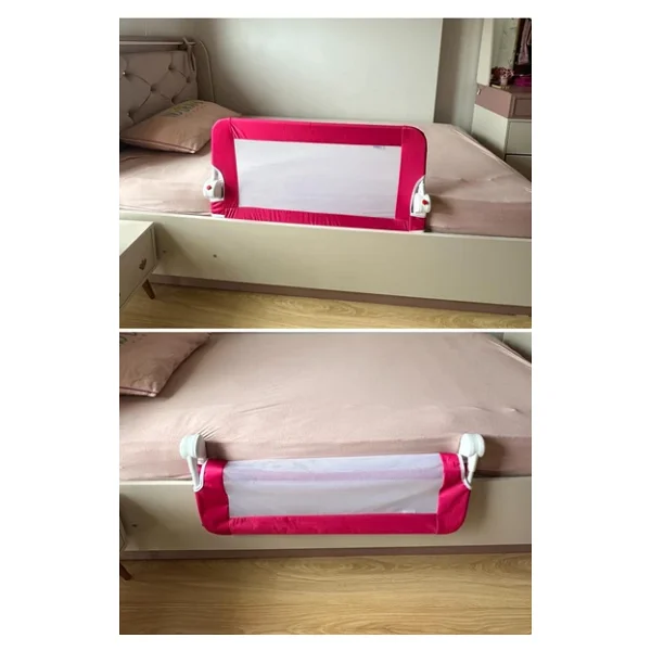 Wellgro Littles 83x48 Cm Pembe Yatak Bariyeri, Çocuk Yatak Korkuluğu - Görsel 4