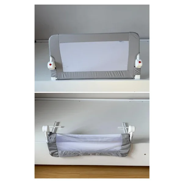 Wellgro Littles 83x48 Cm Gri Yatak Bariyeri, Çocuk Yatak Korkuluğu - Görsel 4