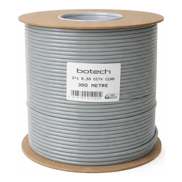 Botech 300 Metre 2+1 0.50mm Cca Koaksiyel Cctv Kamera Kablosu - Görsel 3