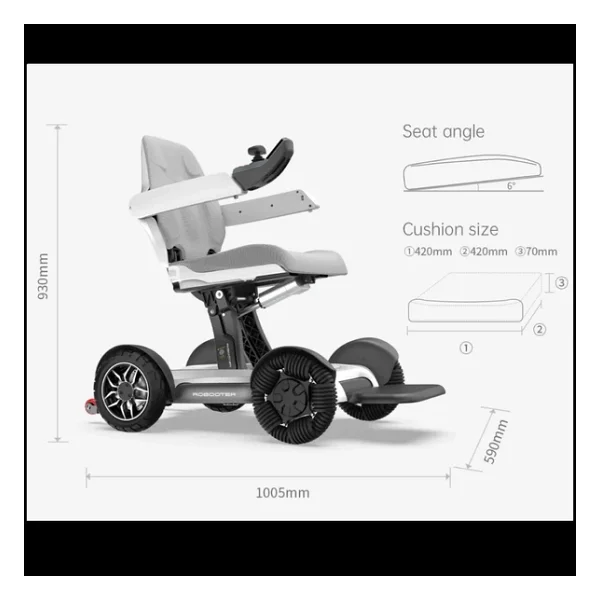 Poylin P210 Robotics Akülü Tekerlekli Sandalye - Görsel 8