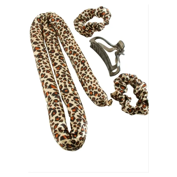Leopar Desenli Bugidi Saç Şekillendirici Sünger Set - Görsel 2