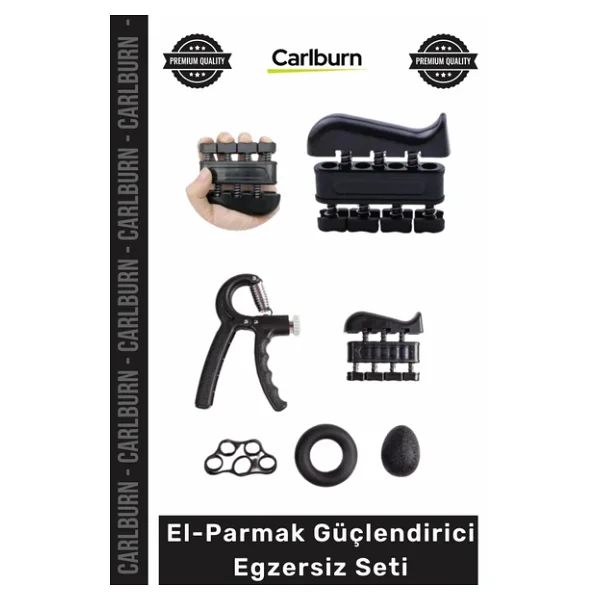 Carlburn Özel Üretim Kas Geliştirme Kavrama Gücü Rehabilitasyon Spor El Parmak Güçlendirici Egzersiz Seti - Tek Ebat - Görsel 4
