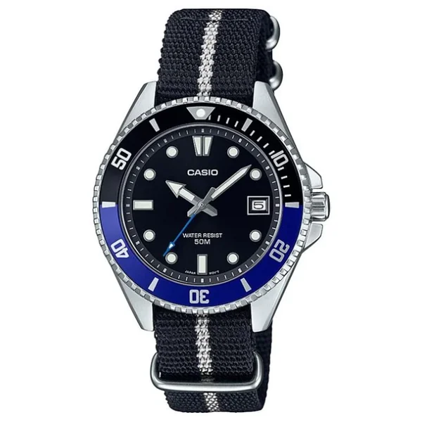 Casio Standart Mdv-10c-1a2vdf Kumaş Kordon Erkek Kol Saati - Görsel 4