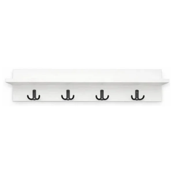 Mobilyacın Portmanto Duvar Askılığı Elbise Askılığı (Beyaz) 40x15 - Görsel 2