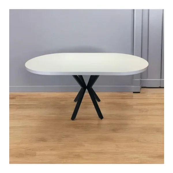 Mobilyacın Oval Yemek Masası 6 Kişilik 160 X 90 Beyaz - Görsel 2