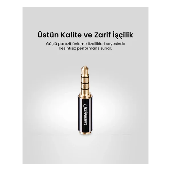 Ugreen 2.5mm Erkek To 3.5mm Dişi Jack Dönüştürücü - Görsel 5