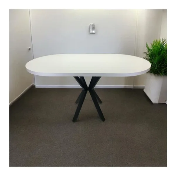 Mobilyacın Oval Yemek Masası 6 Kişilik 160 X 90 Beyaz - Görsel 3