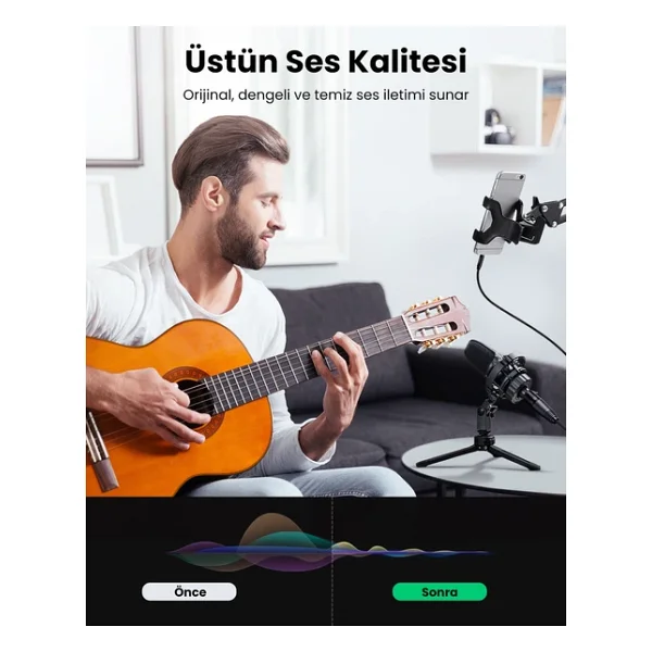 Ugreen 3.5mm Erkek - Xlr Dişi Mikrofon / Ses Kablosu 2m, 20244 - Görsel 7