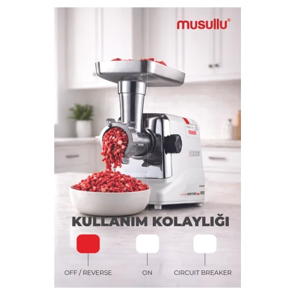 Musullu Mt-1800r 1800 W Kıyma Makinesi - Görsel 6
