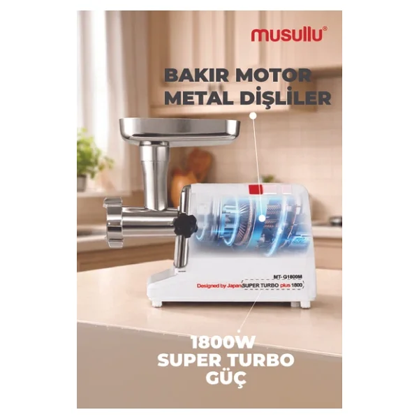 Musullu Mt-1800r 1800 W Kıyma Makinesi - Görsel 5