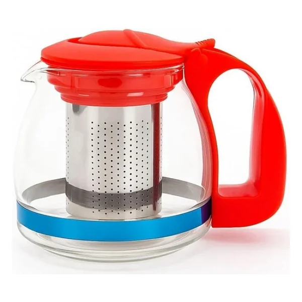 Paçi Renkli Süzgeçli 700 Ml Cam Demlik - Görsel 6