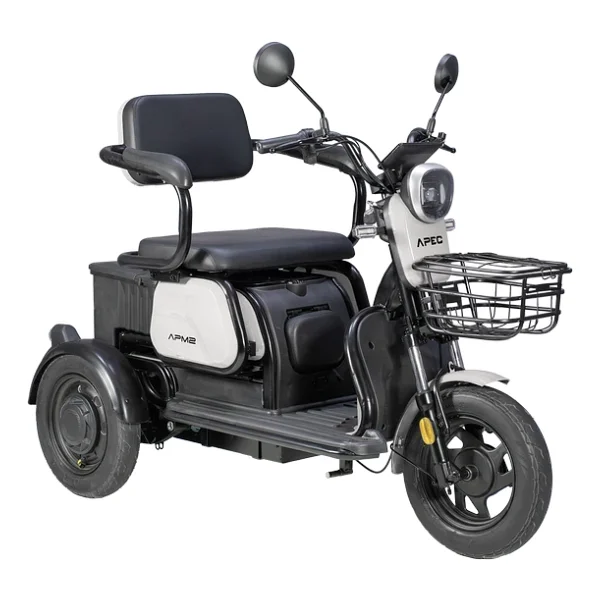 Apec Apm2 1000 W 3 Tekerlekli Elektrikli Motosiklet Beyaz - Görsel 4