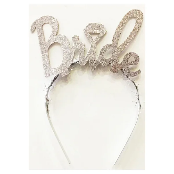 Parti Gümüş Renk Bekarlığa Veda Italik Yazı Alyanslı Bride Taç - Görsel 6