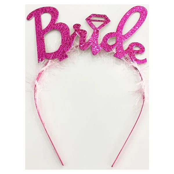 Parti Gümüş Renk Bekarlığa Veda Italik Yazı Alyanslı Bride Taç - Görsel 5