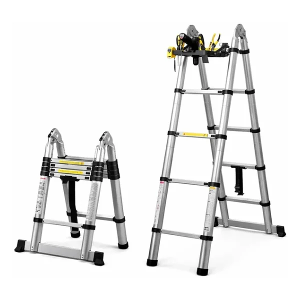 Ayrstore Sunup Sn-29682 3.2+3.2 Metre Teleskopik Merdiven Karavan & Tekne Katlanır Alüminyum - Görsel 6