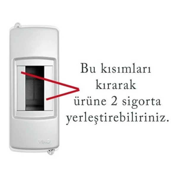 Viko 1/2 Mühürlü Sıva Üstü Sigorta Kutusu Kırık Beyaz - Görsel 4