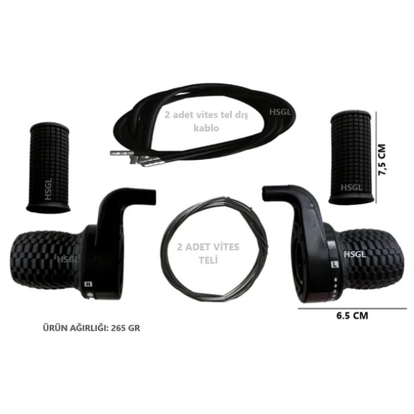 Hsgl Bisiklet Noktalı Gösterge Kolu Arka Ve Ön Attırıcı Set - Görsel 2