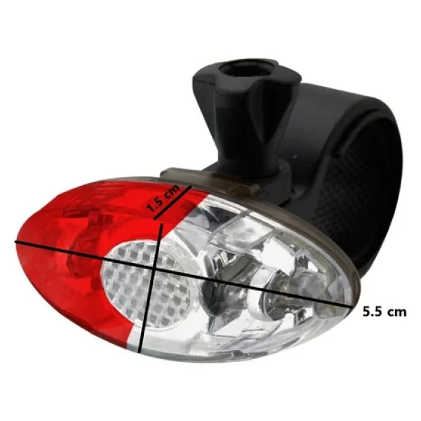 Hsgl Bisiklet Scooter Spor Ve Kask İcin Mavi Kırmızı Çakarlı Işık - Görsel 4