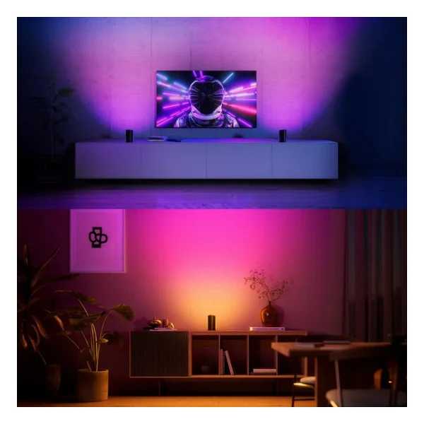 Philips Hue Play Flare 8720169385931 İkili Paket Beyaz Akıllı Masa Lambası - Görsel 7