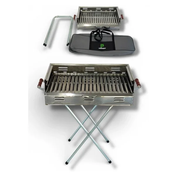 Pratikoutdoor 60x35 Cm Katlanır Kömürlü Mangal - Görsel 3