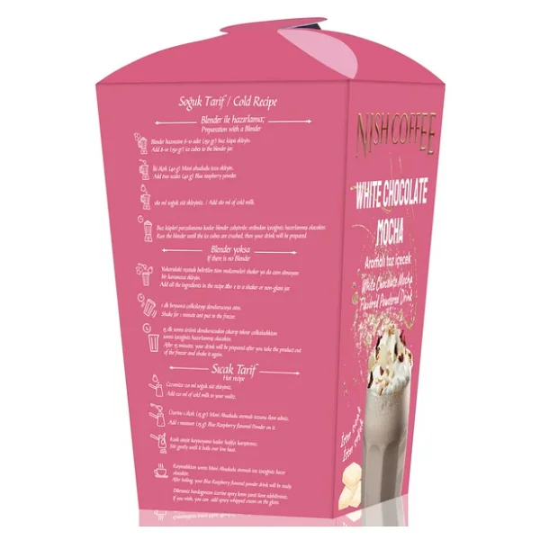 Nish White Chocolate Mocha Aromalı Milkshake Toz İçecek 250 Gr - Görsel 3