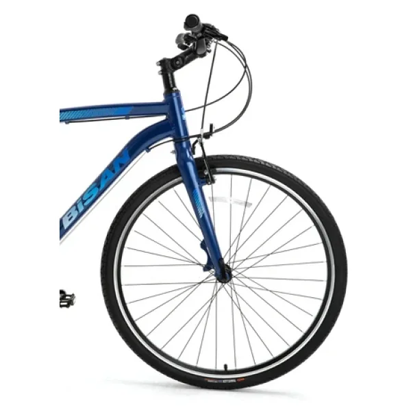 Bisan Guida 28' Jant Trekking Bisiklet - Lacivert Kadro, Mavi Etiket, 700c Jant, 3x7 Shimano Vites - Görsel 4