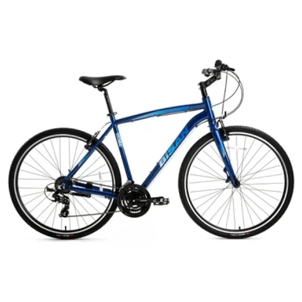 Bisan Guida 28' Jant Trekking Bisiklet - Lacivert Kadro, Mavi Etiket, 700c Jant, 3x7 Shimano Vites - Görsel 3