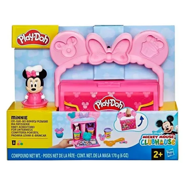 Play-Doh Disney Junior Minnie Mouse On The Go Bakery Oyun Hamuru Seti G3108 - Görsel 6