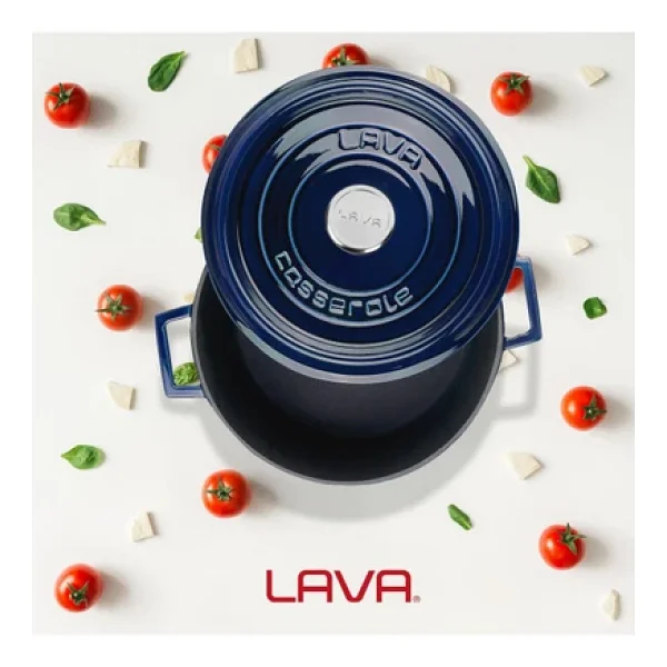 Lava Premium Majolik 28 Cm Çok Amaçlı Yayvan Döküm Tencere - Görsel 9
