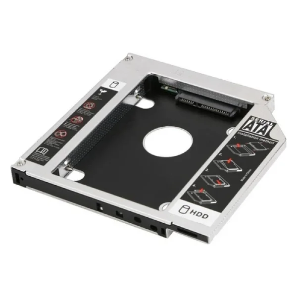 Alfais 4717 12.7mm Sata HDD Harddisk Caddy Kızak Kutu Laptop SSD Notebook Ikinci HDD Takma - Görsel 3