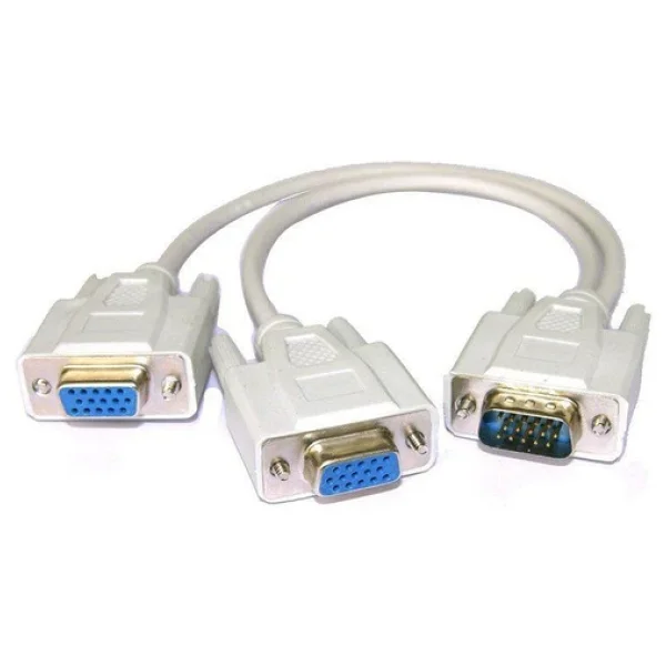 Vga To 2 Vga Çoğaltıcı Çoklayıcı Y Kablo - Görsel 6