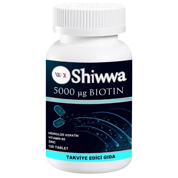 Shiwwa Biotin Hidrolize Keratin Vitamin B5 120 Tablet - Görsel 2