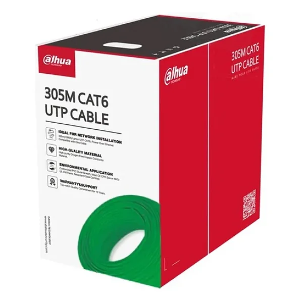 Dahua Cat6 Beyaz Utp Saf Bakır (305m) -Yeşil - Görsel 3