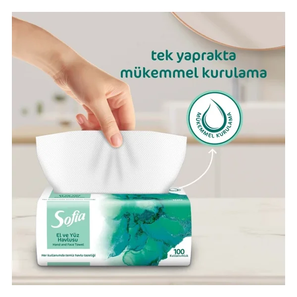 Sofia 100'lü El Ve Yüz Havlusu - Görsel 6