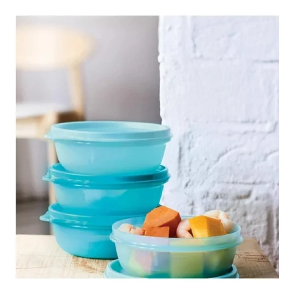 Tupperware Buzdolabı Saklama Ve Servis Kabı Şeker Kaplar Turkuaz 300 Ml 4'lü - Görsel 2