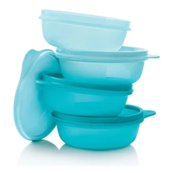 Tupperware Buzdolabı Saklama Ve Servis Kabı Şeker Kaplar Turkuaz 300 Ml 4'lü - Görsel 3