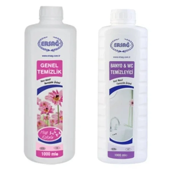 Ersağ 1000 Ml Genel Temizlik + 1000 Ml Banyo Wc Temizleyici - Görsel 2