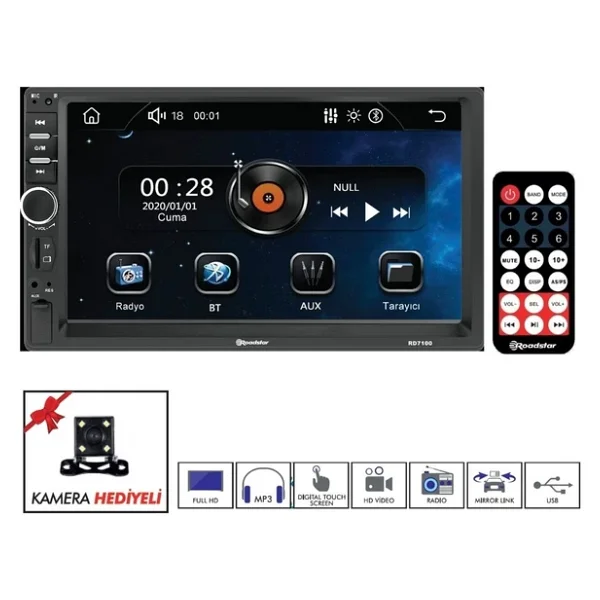 Roadstar Rd-7100 4x50 W 7" Mirrorlink Double Din Oto Multimedya - Görsel 3