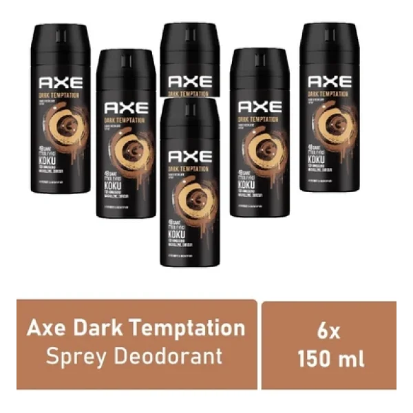 Axe Dark Temptation 150 Ml 6 Adet Erkek Deodorant - Görsel 3