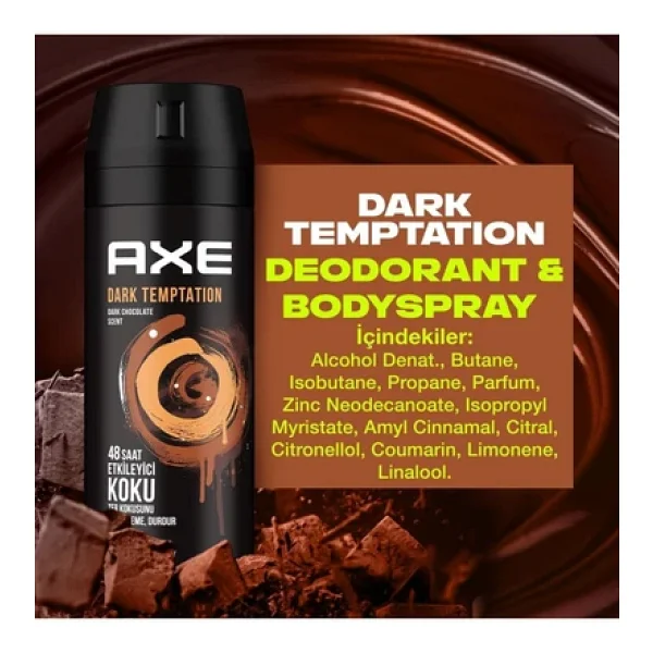 Axe Dark Temptation 150 Ml 6 Adet Erkek Deodorant - Görsel 6