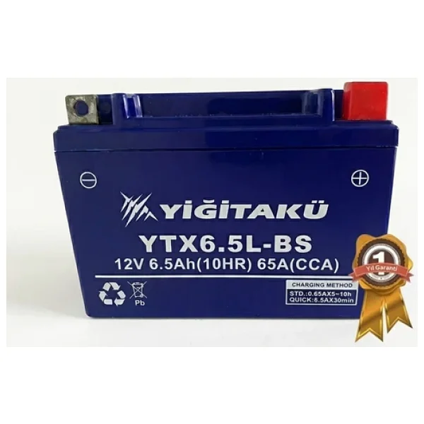 Yiğit Akü Ytx6.5l-Bs 12v 6.5 Ah Motosiklet Aküsü - Görsel 2