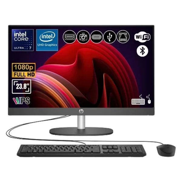 Hp Proone 240 G10 D36c6et Atl2 Ultra 7 155u 8gb 512gb SSD Fdos 23.8" Full HD All İn One Bilgisayar - Görsel 3