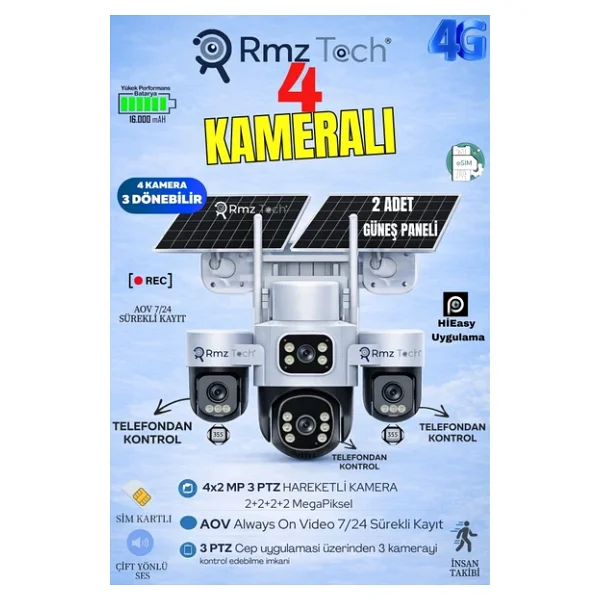 Inox Digital Inox-X24 Speed Dome 2 Mp Güneş Enerjili Gece Görüşlü Güvenlik Kamerası - Görsel 3
