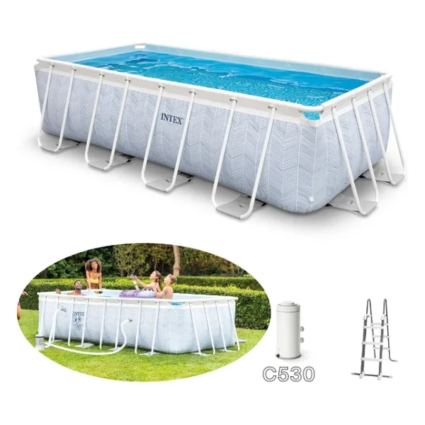 Intex 26780 400x200x100cm Dikdörtgen Prefabrik Havuz Seti 220v Filtreli - Görsel 3