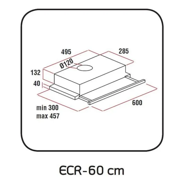 Exep F6 Inox Sürgülü Aspiratör - Görsel 6