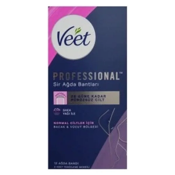 Veet Professional Normal Ciltler İçin Bacak Ve Vücut Bölgesine Özel 12'li Sir Ağda Bandı - Görsel 5