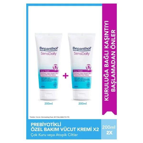 Bepanthol Sensidaily 200 Ml 2 Adet Vücut Kremi - Görsel 4